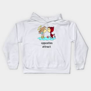 opposites attract Kids Hoodie